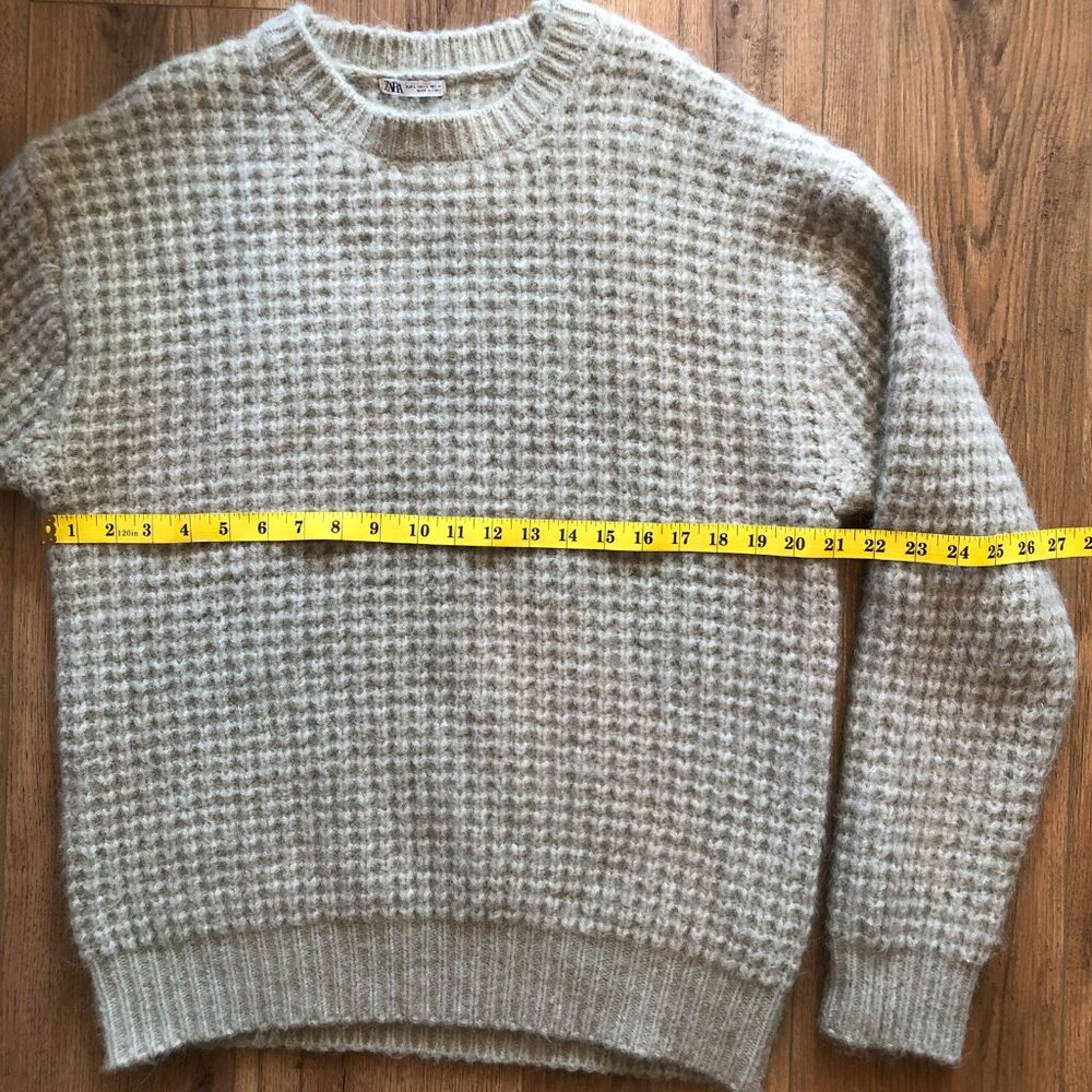 Zara Cozy Wool, Alpaca beige knit sweater L - Picture 6 of 7